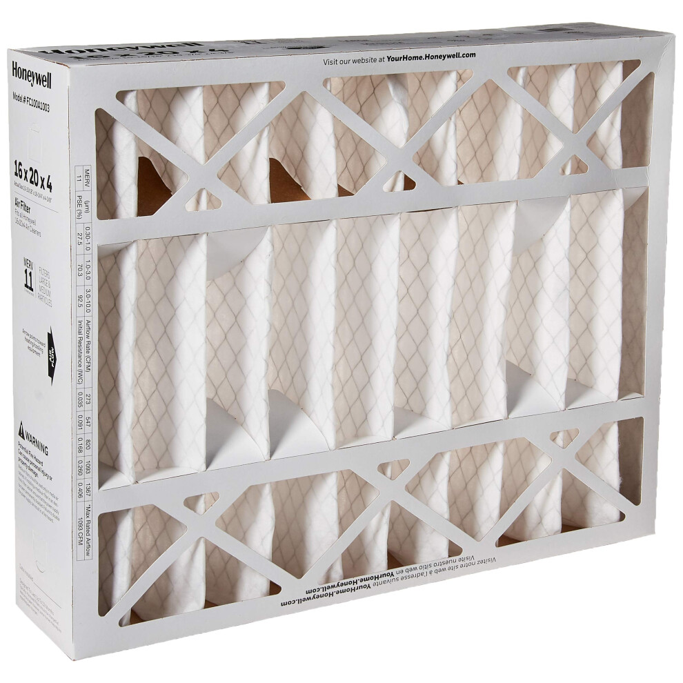 Honeywell Home AC Furnace Media Air Filter 16 x 20 x 4 MERV 11 1 pk