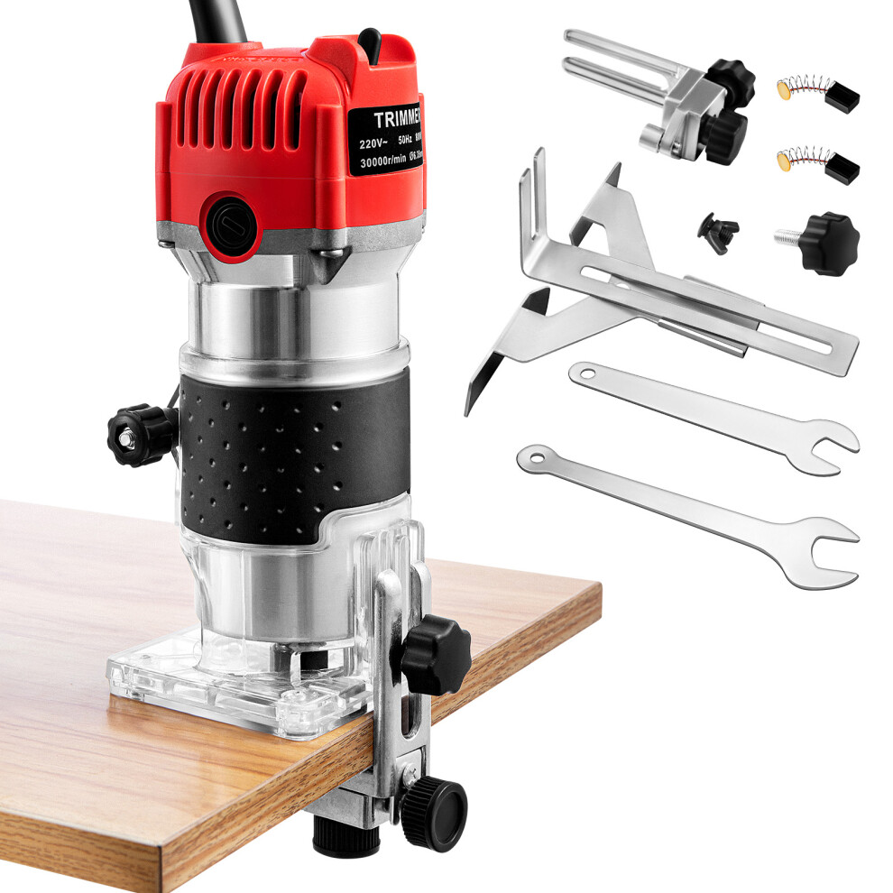 (Red) 1/4'' Electric Hand Trimmer 220V Wood Laminator