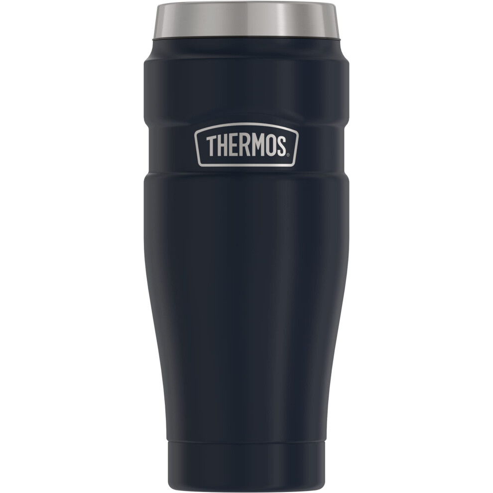 THERMOS Stainless King VacuumInsulated Travel Tumbler  16 Ounce  Midnight Blue