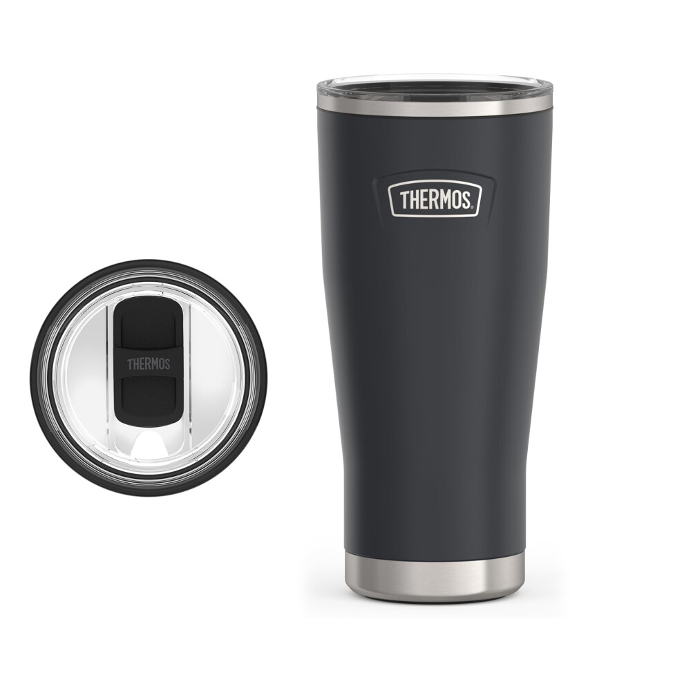 THERMOS ICON SERIES Stainless Steel Cold Tumbler with Slide Lock  24 Ounce  Granite