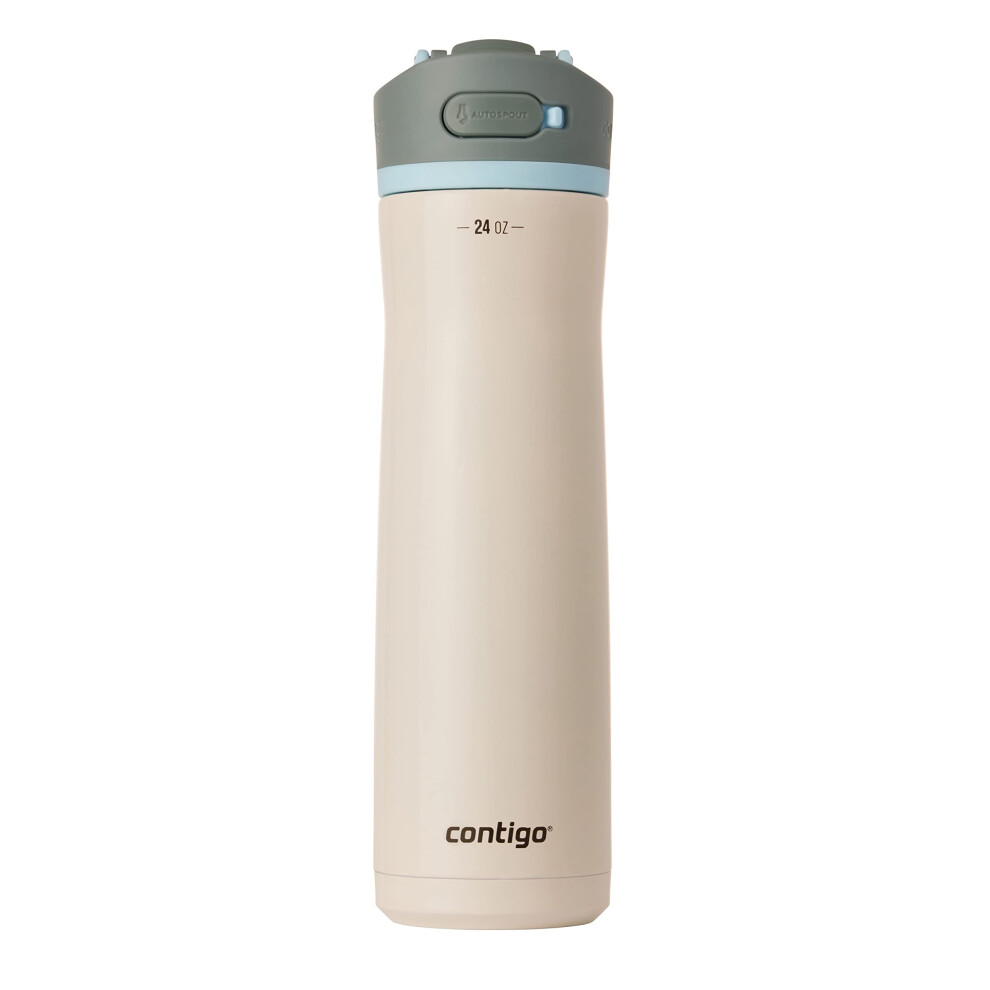 Contigo Wells Chill Stainless Steel Filter Water Bottle with AUTOSPOUT Straw Lid  24oz  Salt