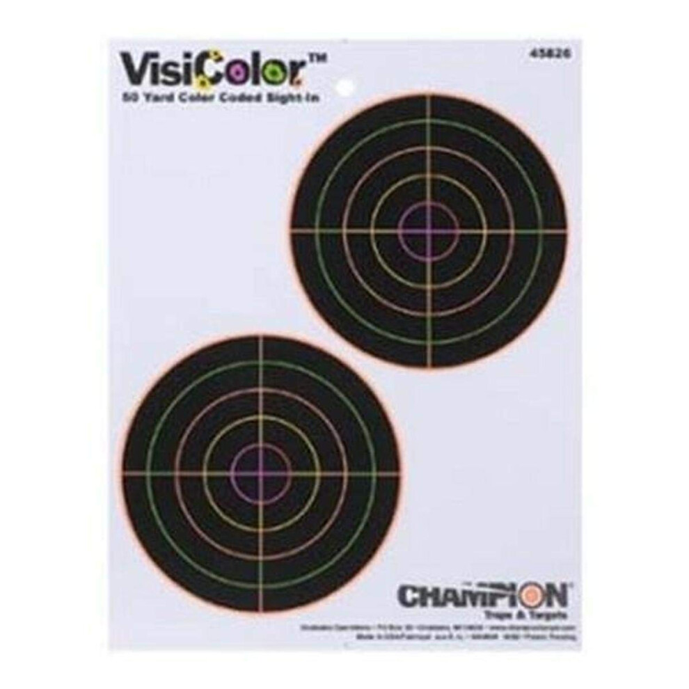 Champion Traps and Targets Champion VisiColor Double Bulls Target 5Inch  Pack of 10