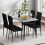 Joolihome Dining Table and 4 Faux Leather High Back Chairs 2