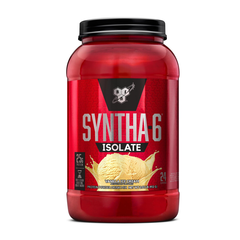 BSN SYNTHA6 Isolate Protein Powder  Vanilla Protein Powder with Whey Protein Isolate  Milk Protein Isolate  Flavor Vanilla Ice