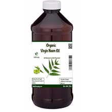 Óleo de Neem Orgânico - 100% puro prensado a frio - 8 oz
