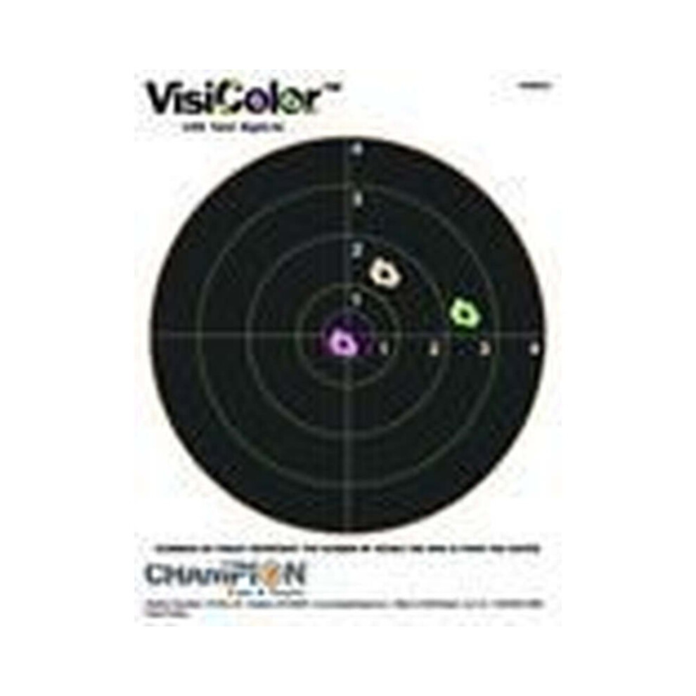 Champion Traps and Targets Bushnell  VisiShot Targets  8 Bulls Eye 10 Pack  Black  45824