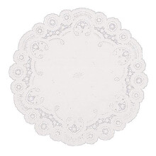 Fox Run 7373 Doilies en Papier Dentelle, 10 Pouces, Pack de 12, Blanc