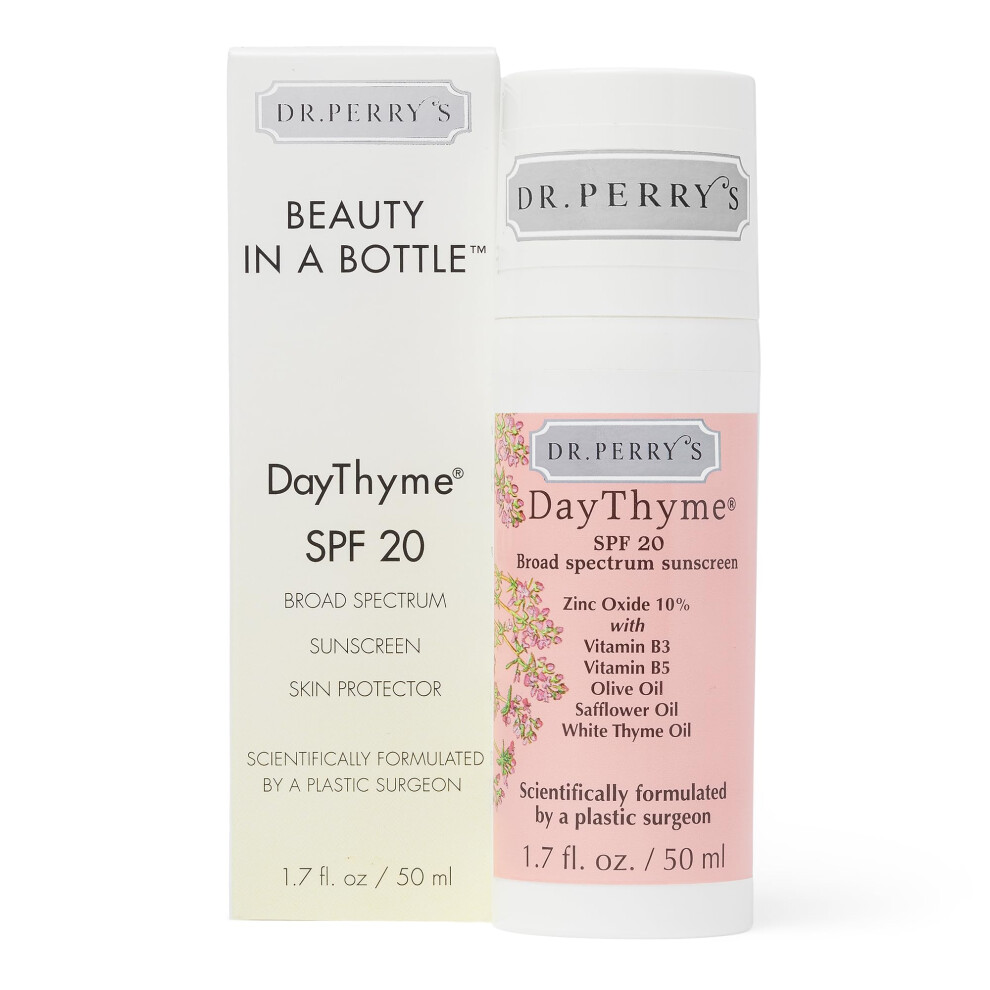 Dr Perrys DayThyme SPF 20 Daily Broad Spectrum Sunscreen with Zinc Oxide and Vitamins B3  B5