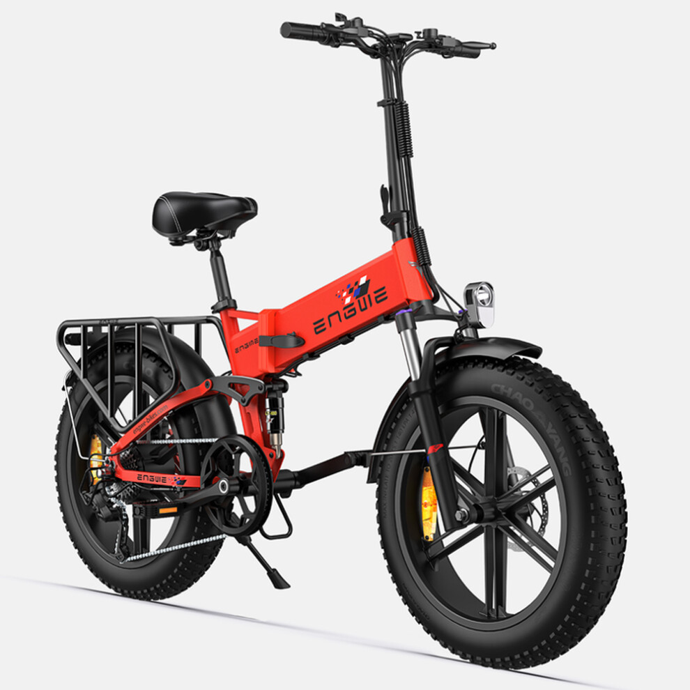 (Red) ENGWE ENGINE X Folding Electric Bike, 250W 48V13Ah