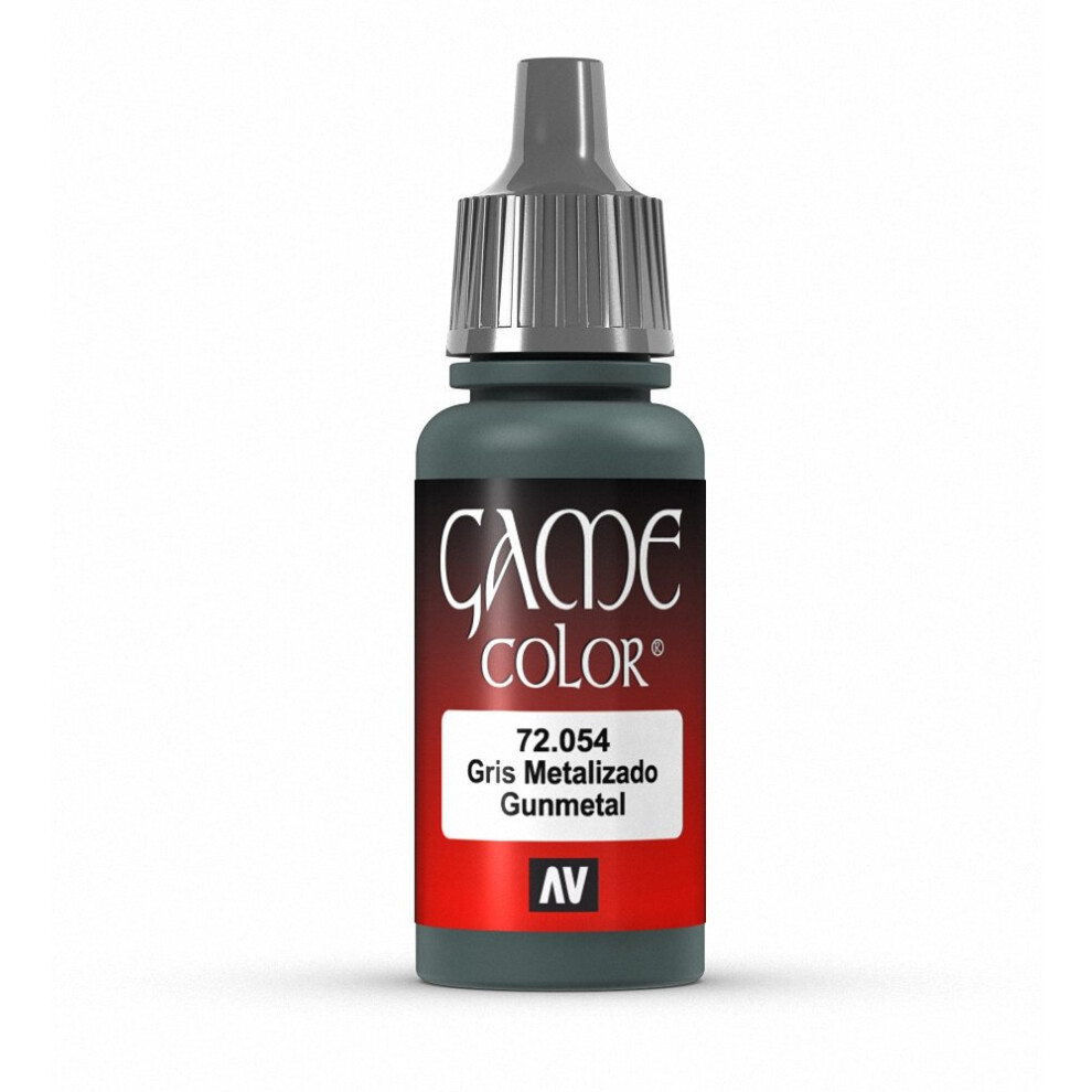 Vallejo Game Color Gunmetal Metal Paint  17ml