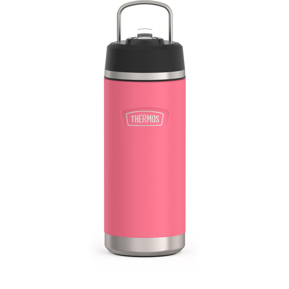 THERMOS ICON SERIES Insulated Water Bottle with Straw Lid  18 Ounce  Hot Pink  Stainless Steel Vacuum Insulated Water Bottle w