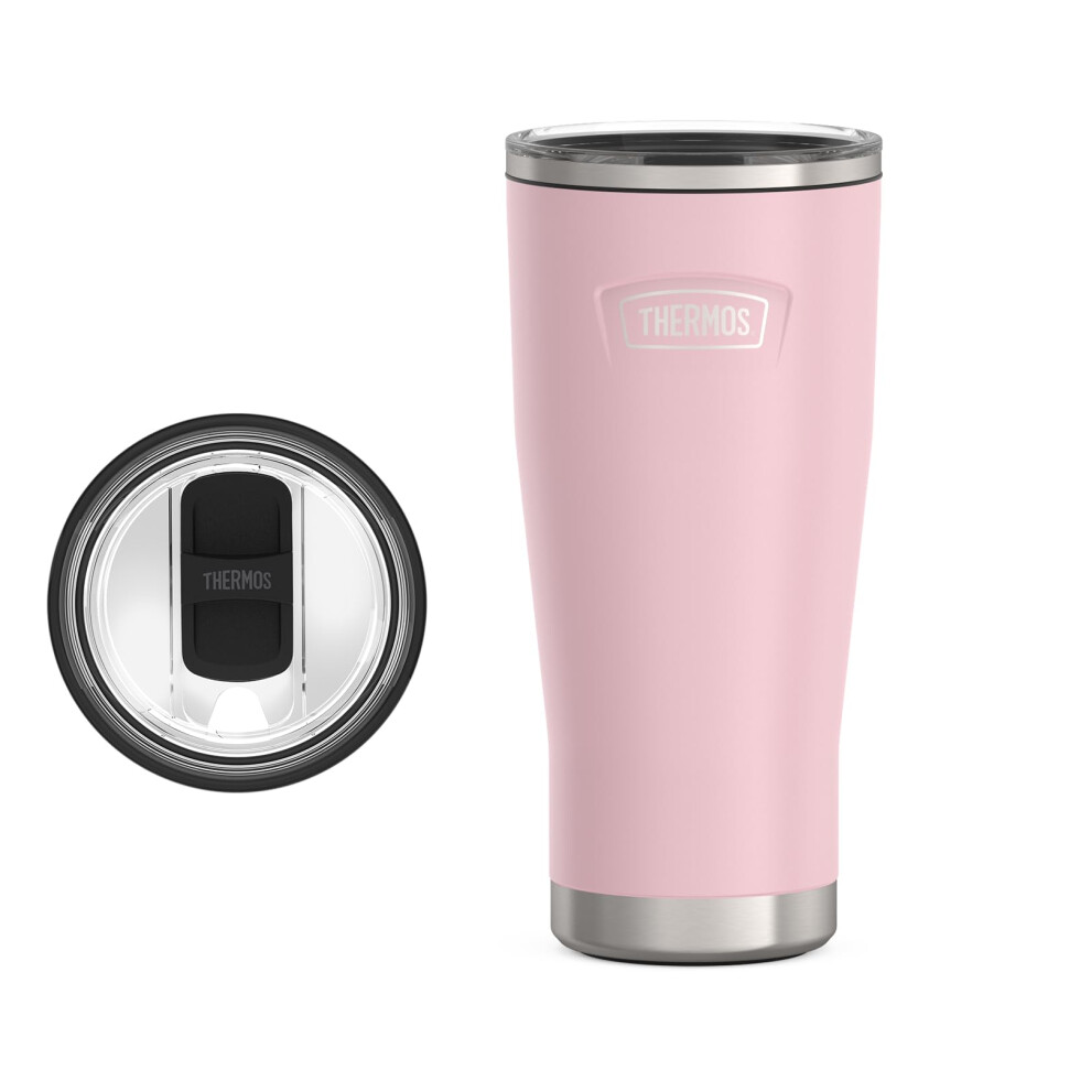 THERMOS ICON SERIES Stainless Steel Cold Tumbler with Slide Lock  24 Ounce  Sunset Pink