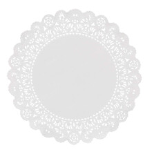 Hygloss Produits Sous-verres en Papier Ronds - Doilies en Dentelle Blanche - Jetables - Sécurisés pour Aliments - 8 Pouces - 36 Pack