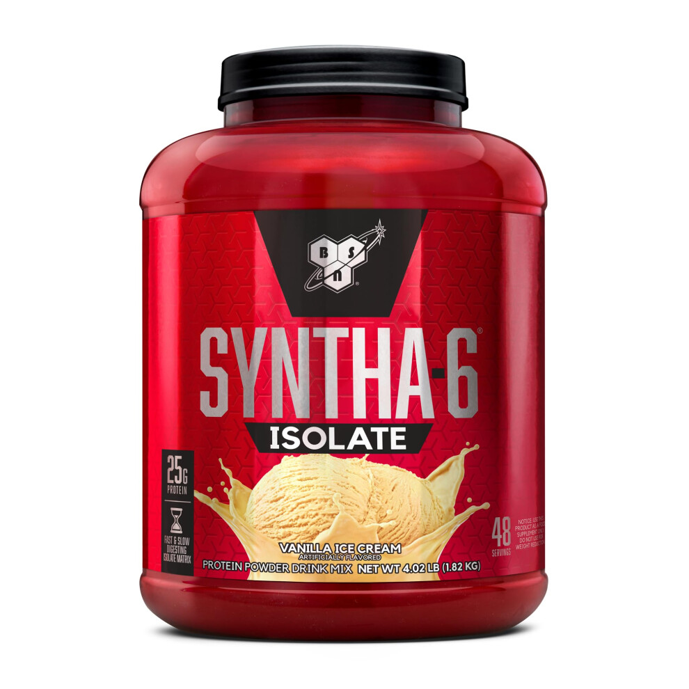 BSN SYNTHA6 ISOLATE Protein Powder  Vanilla Ice Cream  402 lb 48 servings