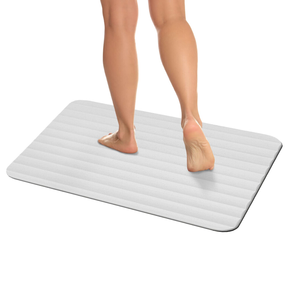 Mikrodry Drystone Absorbent Wykonany Z Prawdziwego Kamienia Dla Super Szybkiego Suszenia Lekkiego I Odpornego Na Wstrzas 18 X 23 Maty Biale-image