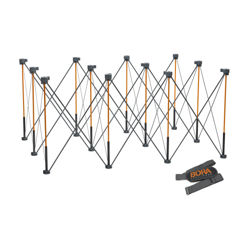 BORA Centipede CT12 36 inch Tall Portable Folding Workstand with Carry Strap  Collapsible Workbench  Construction Table  Support