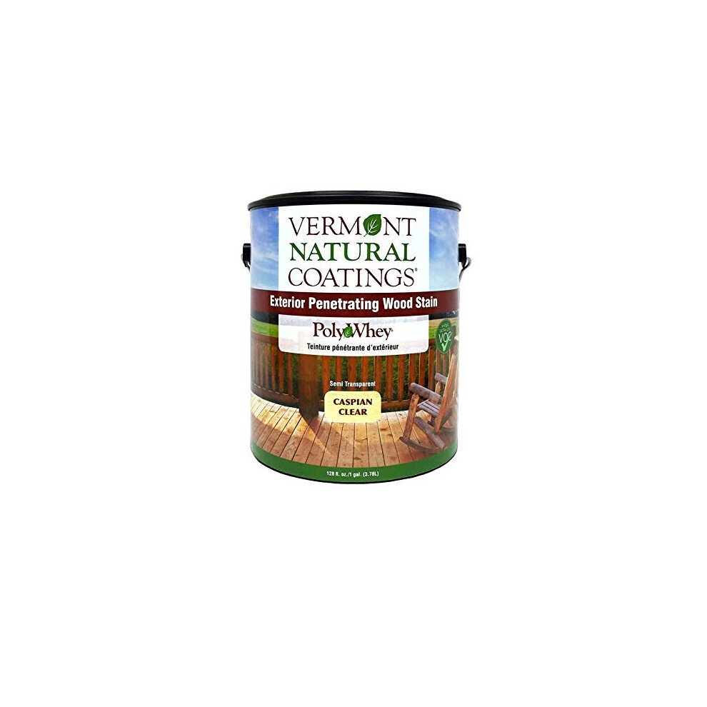 Vermont Natural Coatings Polywhey Exterior Penetrating Stain - Caspian Clear - Gallon 681441402105