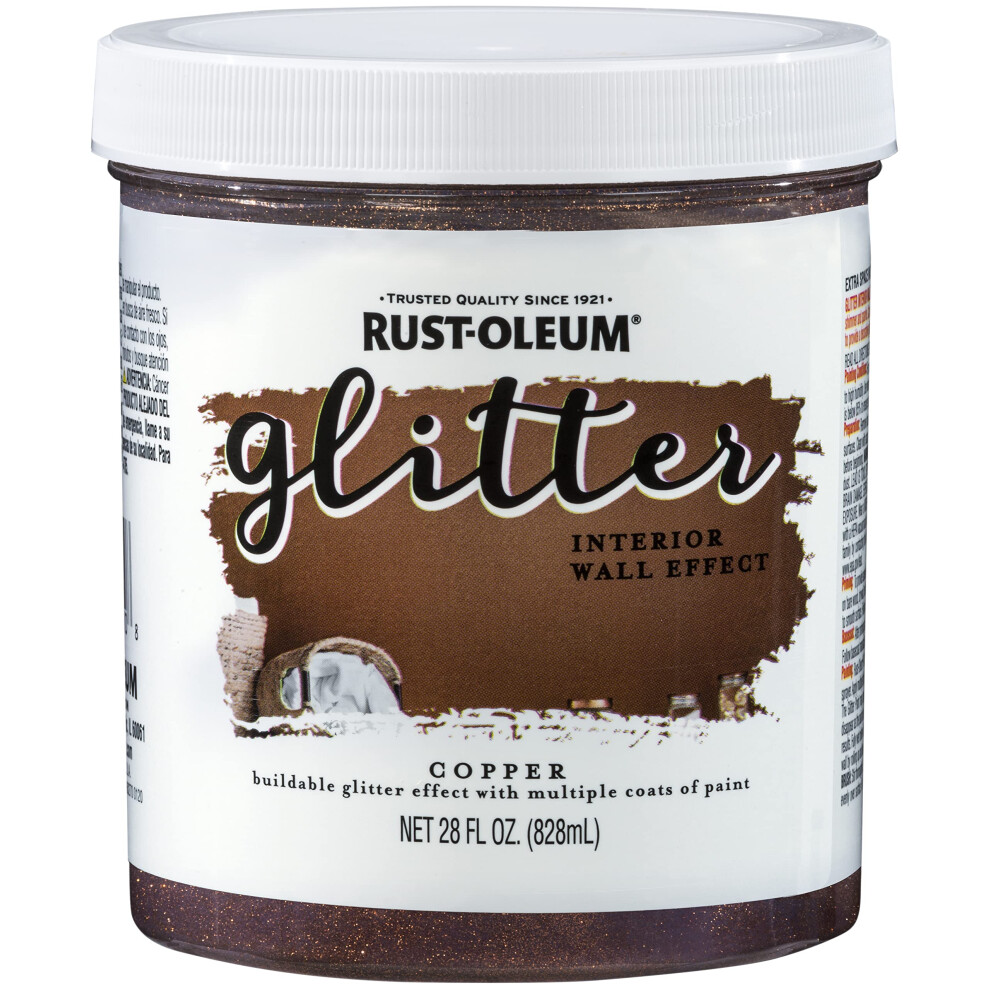 RustOleum 360222 Glitter Interior Wall Paint  28 oz  Copper  12 Fl Oz Pack of 1