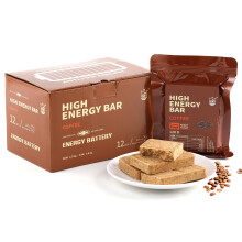 Emergency Food Ration Bars 12 Count Coffee Flavor Compressed Biscuit Survival Tabs Food Rations Supply for Outdoor Camping Hik