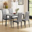 Joolihome Dining Table and 4 Faux Leather High Back Chairs 7