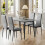 Joolihome Dining Table and 4 Faux Leather High Back Chairs 1