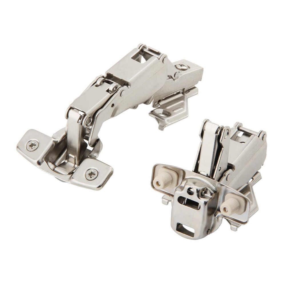 Silverline Self Closing Lazy Susan Corner Hinge Clip On 165 Angle Cabinet Hardware with Face Frame Base Plate 2 Pairs4