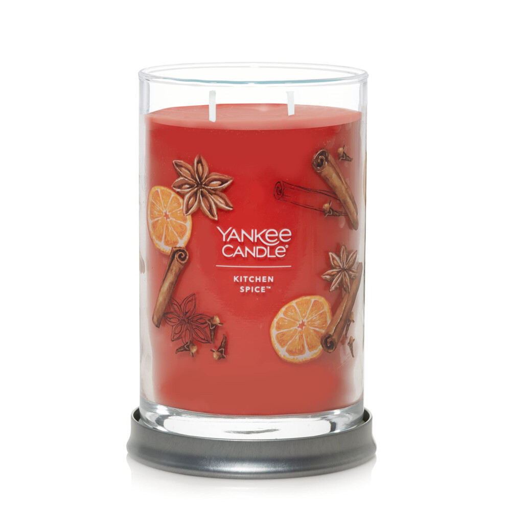 Yankee Candle Kitchen Spice Scented  Signature 20oz Large Tumbler 2Wick Candle  Over 60 Hours of Burn Time