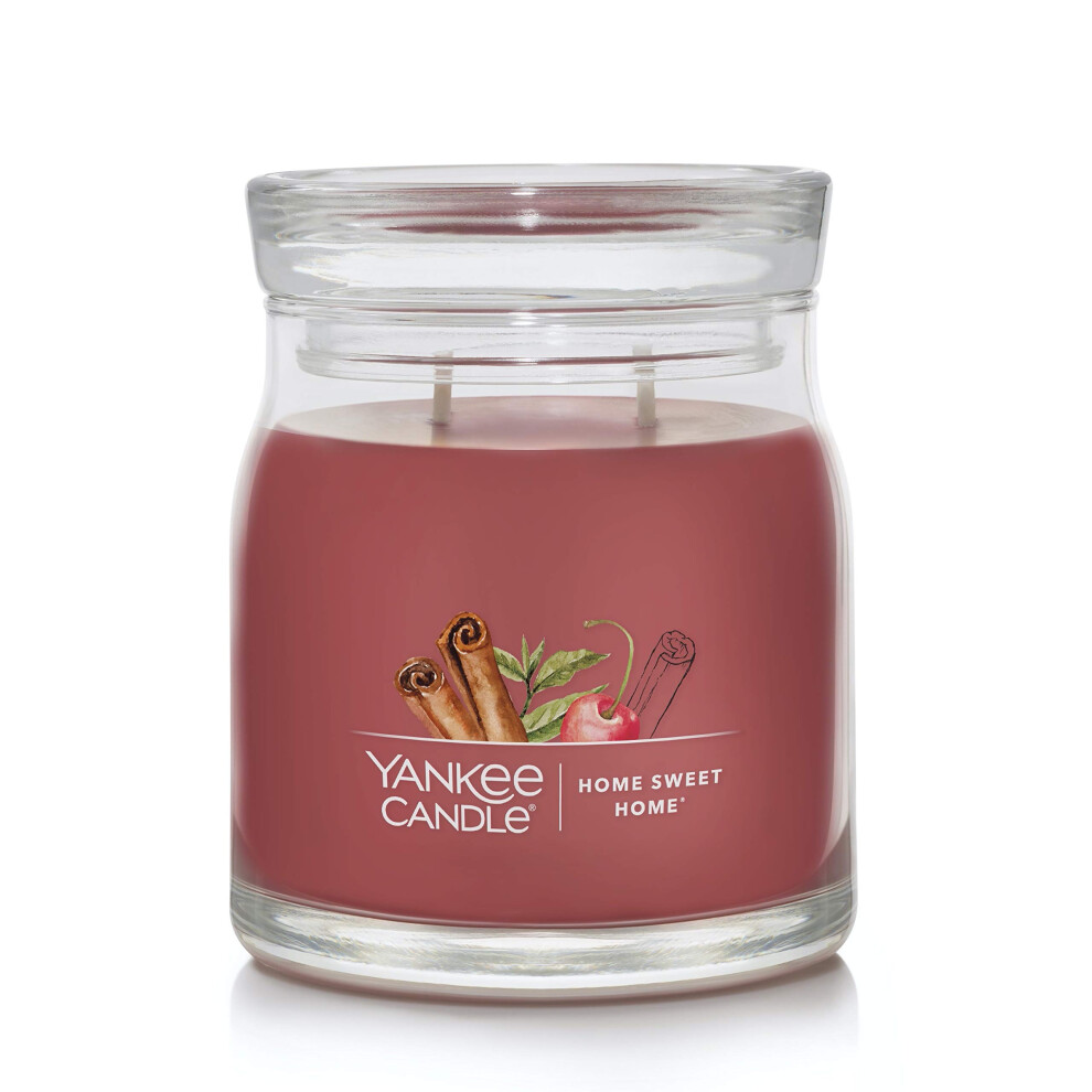 Yankee Candle Home Sweet Home Scented  Signature 13oz Medium Jar 2Wick Candle  Over 35 Hours of Burn Time