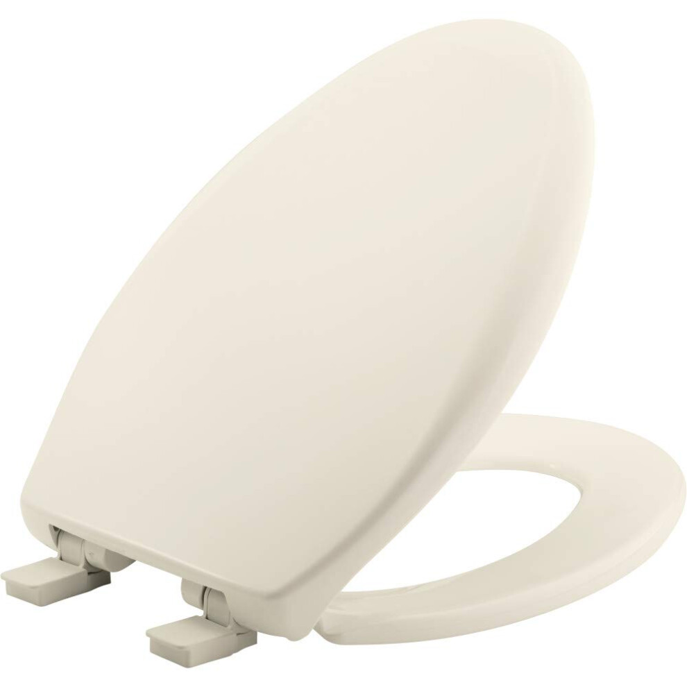 BEMIS 1200E4 346 Affinity Toilet Seat will Slow Close  Never Loosen and Provide the Perfect Fit  ELONGATED  Plastic  BiscuitLin