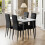 Joolihome Dining Table and 4 Faux Leather High Back Chairs 4