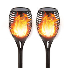 Solar Lights Outdoor Super Large Size 99 LED Solar Tiki Torches with Flickering Flame Waterproof Solar Powered Lights Holida