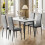 Joolihome Dining Table and 4 Faux Leather High Back Chairs 1