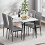 Joolihome Dining Table and 4 Faux Leather High Back Chairs 2