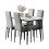 Joolihome Dining Table and 4 Faux Leather High Back Chairs 7
