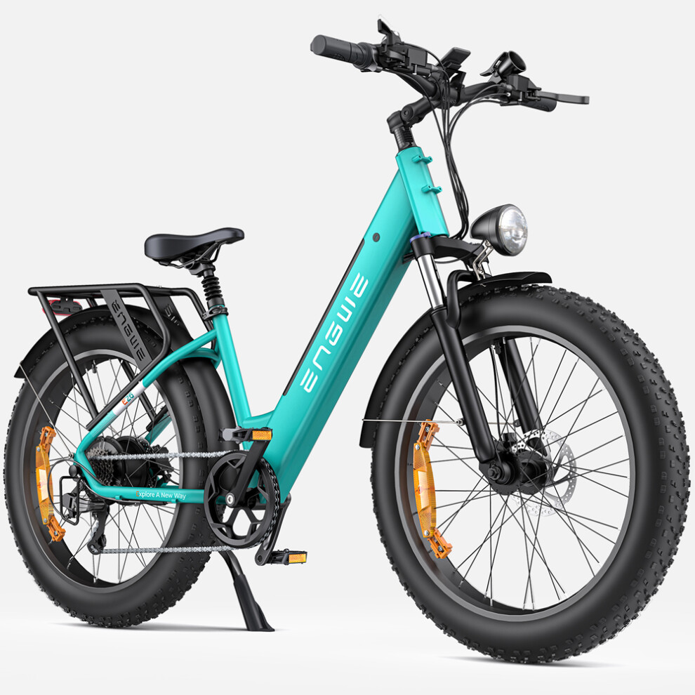 (Step-Thru-Green) ENGWE E26 adult electric bike 16AH 26''*4 fat tire