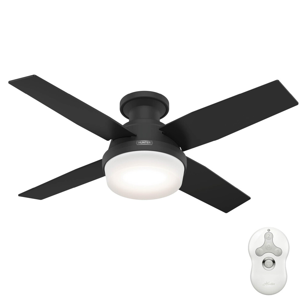 Hunter Fan Company 52390 Dempsey Ceiling Fan  44 Inches  Matte Black