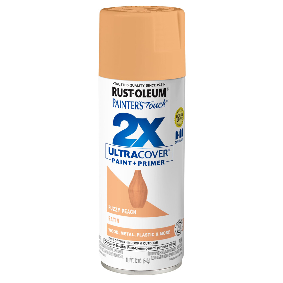 RustOleum 389908 Painters Touch 2X Ultra Cover Spray Paint  12 oz  Fuzzy Peach