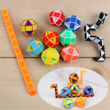 (Colorful and White - 24Pcs) 12/24pcs Magic Snake Toy, 24 Blocks Twist Fidget Snake Toys For Girls, Boys Or Adults, Stress