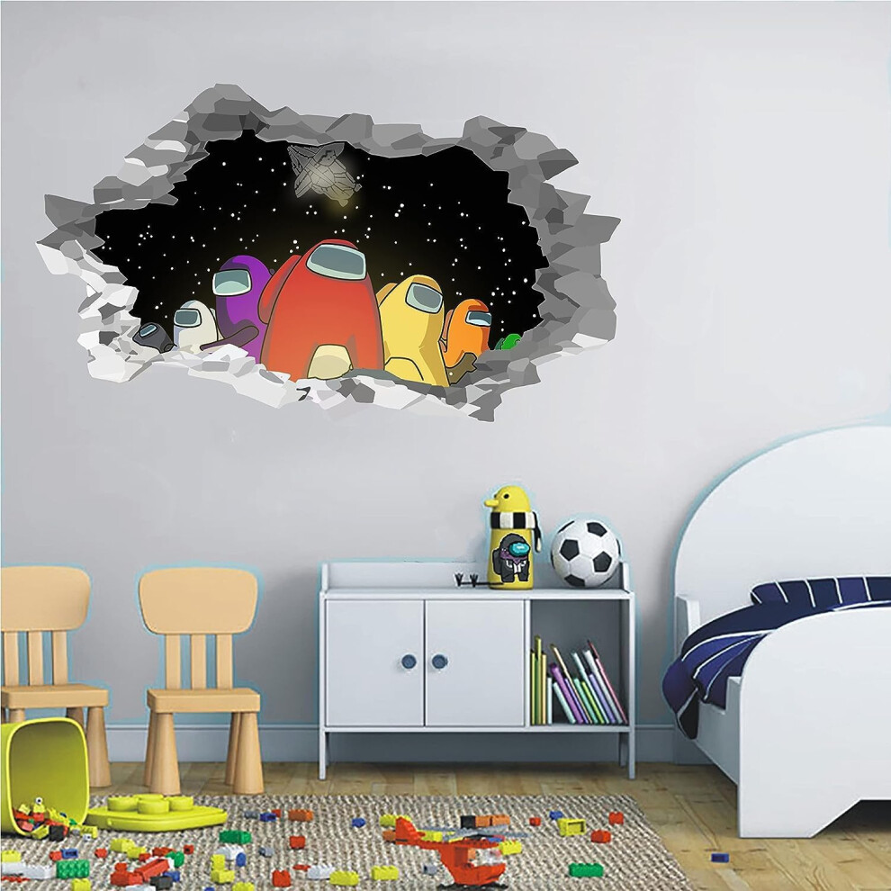 Autocollants muraux licorne parmi nous pour chambre     coucher, d   coration murale pour enfants, bureau d'ordinateur, autocollants de jeu chauds im