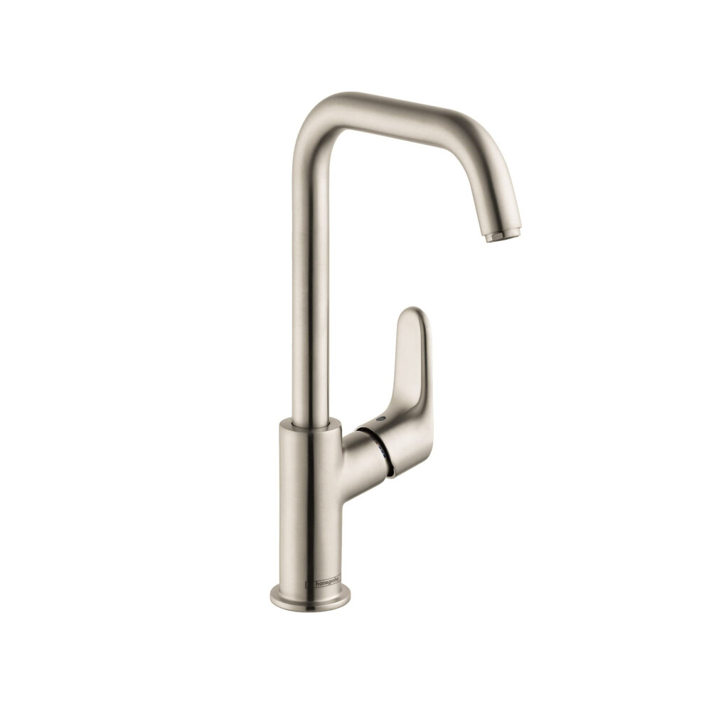 hansgrohe Focus Modern Timeless Easy Clean 1Handle 1 12inch Tall Bathroom Sink Faucet in Brushed Nickel  31609821