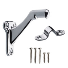 Triumph Hardware 3 Pack 3 Heavy Duty Handrail Bracket Polished Chrome Stair Railing Bracket