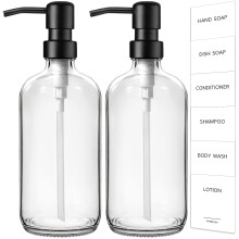 Dispenser de Sabão em Vidro GMISUN com Bomba, 2 Unidades, 16 Oz