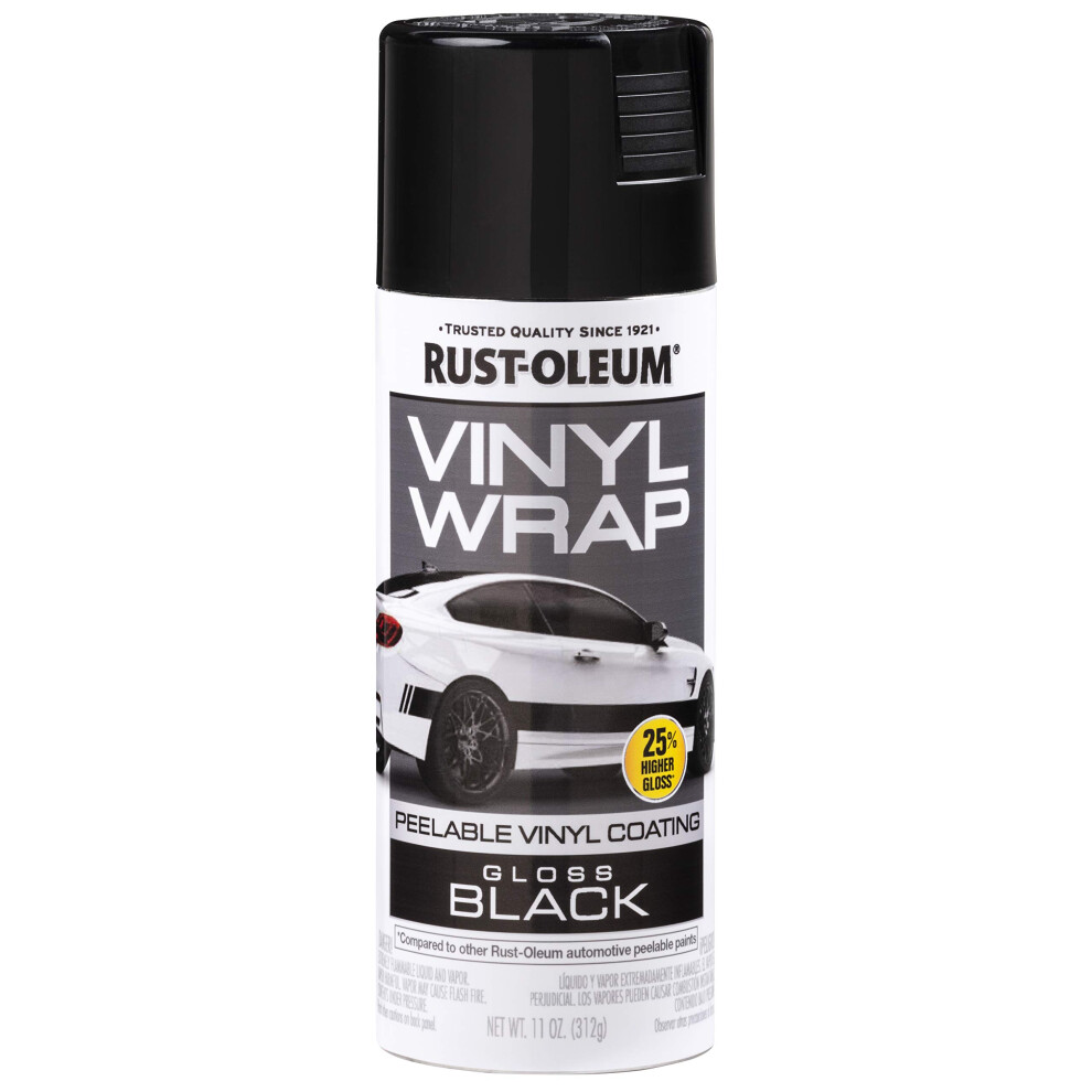 RustOleum Automotive 352724 RustOleum Vinyl Wrap Spray  Black   11 Ounce Pack of 1