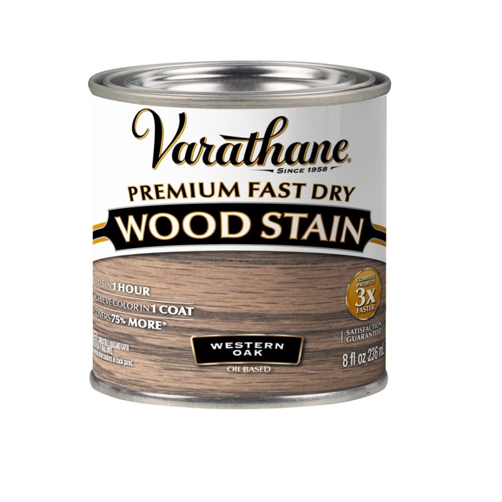 RustOleum Varathane Premium Fast Dry Western Oak Wood Stain Half Pint