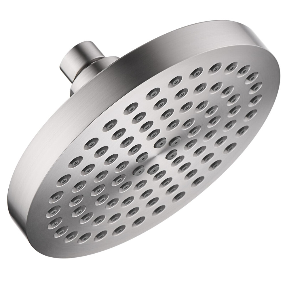 BRIGHT SHOWERS High Pressure Shower Head  6 Inch Rain Shower Head  2 Spray Settings Rainfall Shower Heads  Adjustable Angle Repl