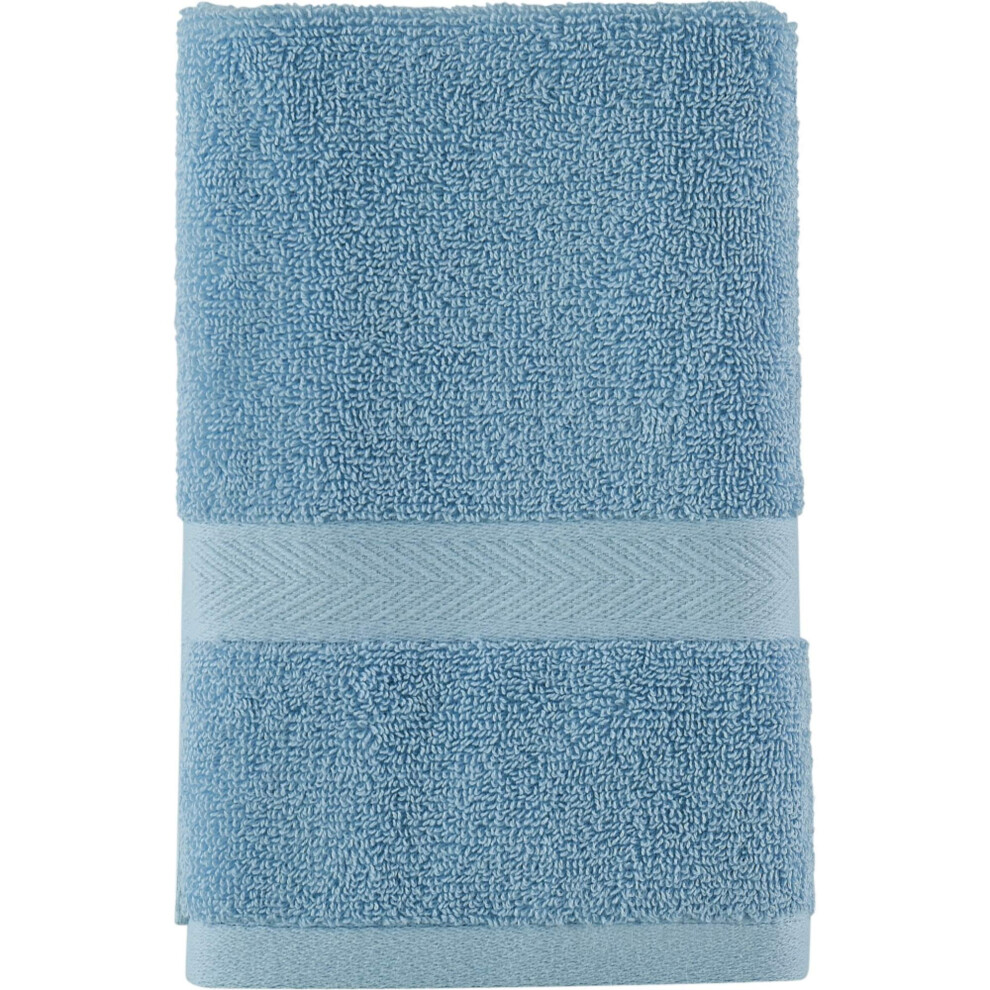 Tommy Hilfiger Modern American Solid Hand Towel  16 X 26 Inches  100 Cotton 574 GSM Seaglass