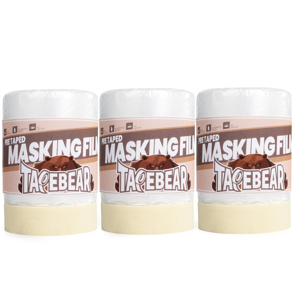 Tapebear Painters Tape And Masking Film 22Inch X 65Feet550mmx 20M Plastic Cover For Painting Tape And Drape Pretaped Maski 635508380097