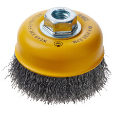DEWALT Wire Cup Brush  Crimped  Carbon Steel  4Inch x 58Inch  11 HP  014Inch DW49101