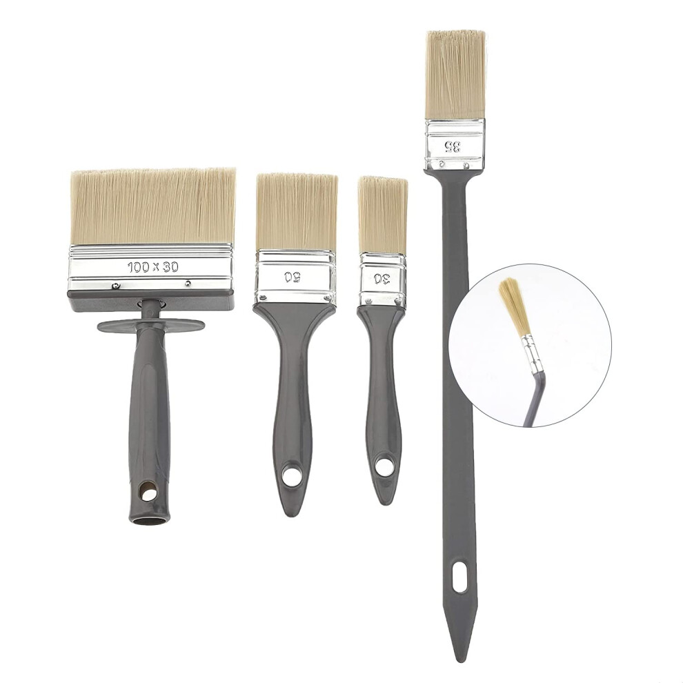 Amazon Basics Universal Decorating Brush Set  4Piece  1772 x 59 x 197 inch  Black