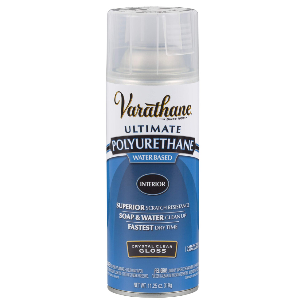 RustOleum 1125 oz Brands 200081 Crystal Clear Varathane  Diamond WaterBased Interior Polyurethane  11 Ounce Pack of 1  Glos